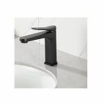 Смеситель для раковины Gappo G1010-6, черный, однорычажный, латунь, с аэратором