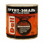 Грунт-эмаль Рогнеда Dali 3 в 1 по ржавчине молотковая, серый 0.75 л