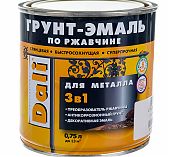 Грунт-эмаль по ржавчине Dali 3 в 1 алкидная глянцевая серая 0,75 л