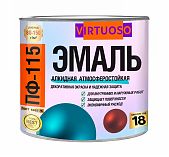 Эмаль Virtuoso ПФ-115 для внутренних и наружных работ, глянцевая, черная RAL-9004, 2.4 кг