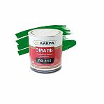 Эмаль Лакра ПФ-115 для внутренних и наружных работ, алкидная, глянцевая, зелёный, 1 кг