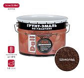 Грунт-эмаль по ржавчине Рогнеда Dali молотковая 3 в 1, шоколадная 10 л
