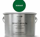Грунт-эмаль Elcon 3 в 1, для внутренних и наружных работ, по ржавчине, матовая, зеленая, 2.0 кг