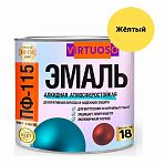 Эмаль Virtuoso ПФ-115 для внутренних и наружных работ, глянцевая, желтая RAL 1012, 2.4 кг