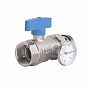 Кран шаровой Gappo G433.06 1" ГШ коллекторный с термометром