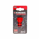 Адаптер для шланга Okinawa 2504 внешняя резьба 3/4", пластик, красный
