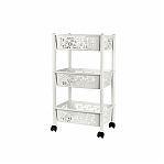 Этажерка Keeplex Light трехсекционная на колесах белое облако KL282612048